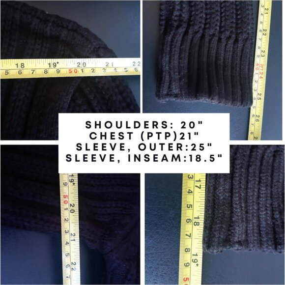 LCR 04s Black Full Zip Wool Blend Sweater Detachable Collar Buckle Detail - Picture 16 of 16